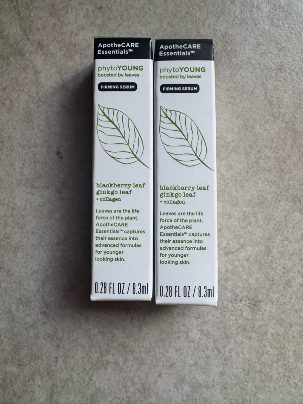 ApotheCARE Essentials phytoYOUNG Firming Serum - Green & White (2 Pack)